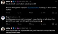 Keemstar alleges the jokes were made by his employee (Image via X/@Keemstar)